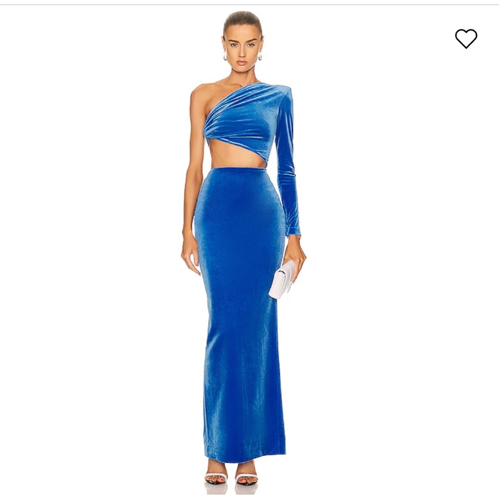 Velvet Harding One Shoulder Knot Column Dress